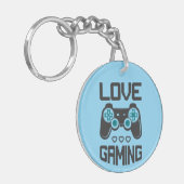 Liefhebber van gamen-sleutelhanger sleutelhanger (Voorkant Links)