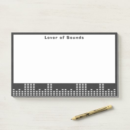 Liefhebber van geluiden post-it® notes (Op bureau)
