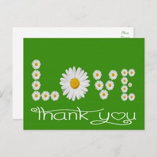 Liefhebber van groene en witte bloemen Bedankt Dai Briefkaart (Voorkant / Achterkant)