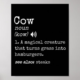 Liefhebber van het grillen van rundvlees Steak Gra Poster