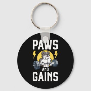 Liefhebber van honden Bodybuilder Fitness Workout  Sleutelhanger
