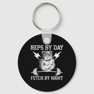 Liefhebber van honden Bodybuilder Fitness Workout  Sleutelhanger