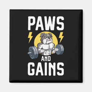 Liefhebber van honden Bodybuilder Gymkleding Fitne Magneet