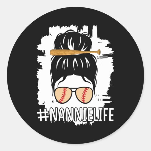 Liefhebber van honkbal vintage ontwerp ronde sticker (Voorkant)