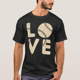 Liefhebber van honkbal vintage sport t-shirt