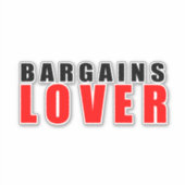 Liefhebber van koopjes sticker (Voorkant)