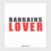 Liefhebber van koopjes sticker (Vel)