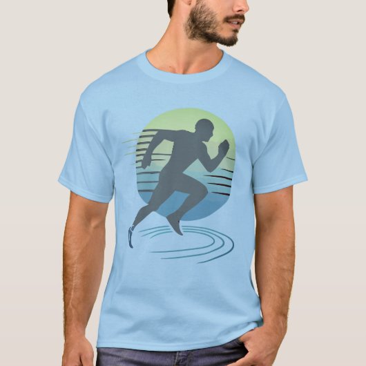 Liefhebber van Marathon Competitieve Runner T-shirt (Voorkant)