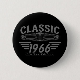 Liefhebber van Oldtimers 1966 Gemaakt in 1966 60e Ronde Button 5,7 Cm