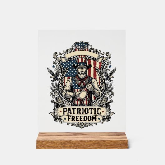Liefhebber van patriottische hete saus acryl bord (Voorkant)