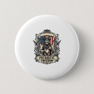 Liefhebber van patriottische hete saus ronde button 5,7 cm