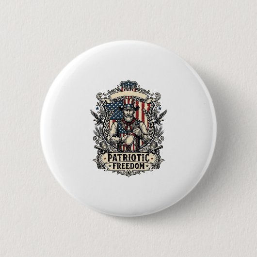 Liefhebber van patriottische hete saus ronde button 5,7 cm (Voorkant)