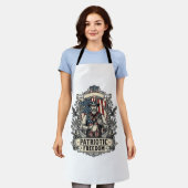 Liefhebber van patriottische hete saus schort (Gedragen)