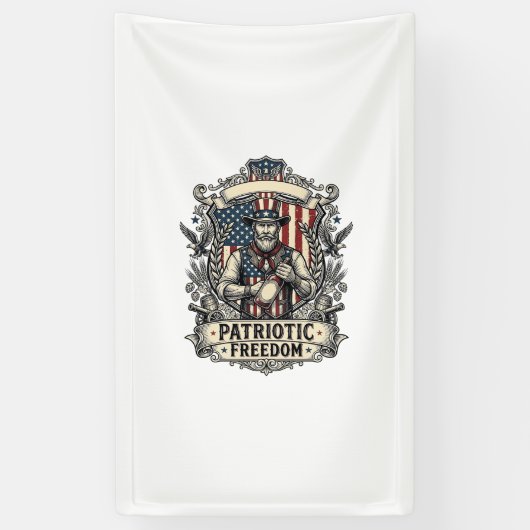 Liefhebber van patriottische hete saus spandoek (Verticaal)