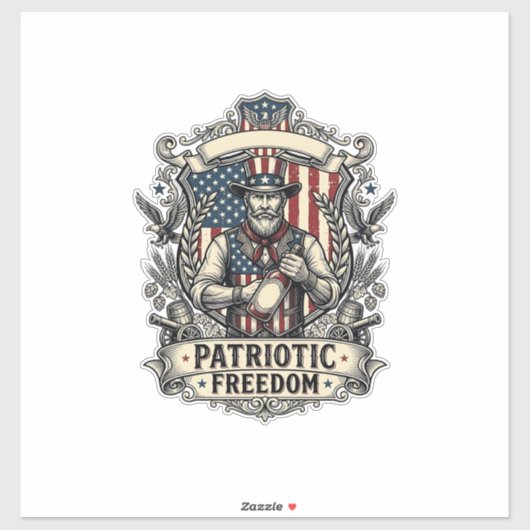 Liefhebber van patriottische hete saus sticker (Vel)