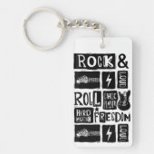 Liefhebber van Rock & Roll-muziek Sleutelhanger (Voorkant)