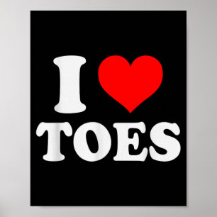Liefhebber van tenen Funny Teenliefhebber Voeten W Poster