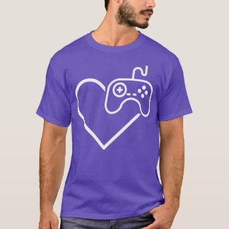 Liefhebber van videospellen Hart met spelcomputer T-shirt