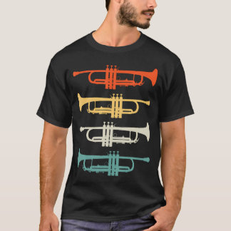 Liefhebber van Vintage Sunset Trompet Jazz Muziek T-shirt