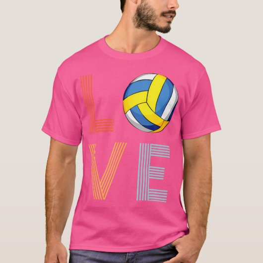 Liefhebber van volleybal t-shirt (Voorkant)