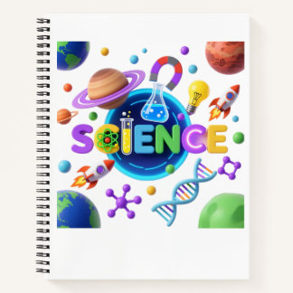 Liefhebber van wetenschap educatieve typografie notitieboek