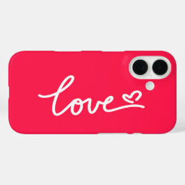 Liefhebber van witte tekst op roze iPhone 16 hoesje