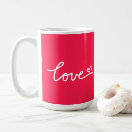 Liefhebber van witte tekst op roze koffiemok