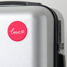 Liefhebber van witte tekst op roze magneet