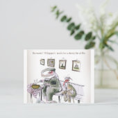 liefhebber van yorkshire die tanden briefkaart (Staand voorkant)