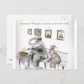 liefhebber van yorkshire die tanden briefkaart (Voorkant / Achterkant)