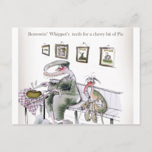 liefhebber van yorkshire die tanden briefkaart