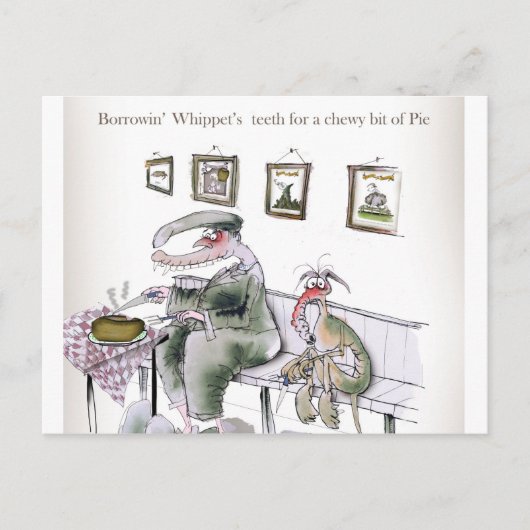 liefhebber van yorkshire die tanden briefkaart (Voorkant)