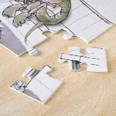 liefhebber van yorkshire die tanden legpuzzel (Zijkant)