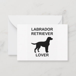 liefhebber van zwarte labradors notitiekaartje
