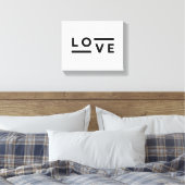 Liefhebber Zwarte Typografie Canvas Afdruk (Insitu (Slaapkamer))
