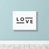 Liefhebber Zwarte Typografie Canvas Afdruk (Insitu (Houten vloer))