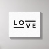 Liefhebber Zwarte Typografie Canvas Afdruk (Voorkant)