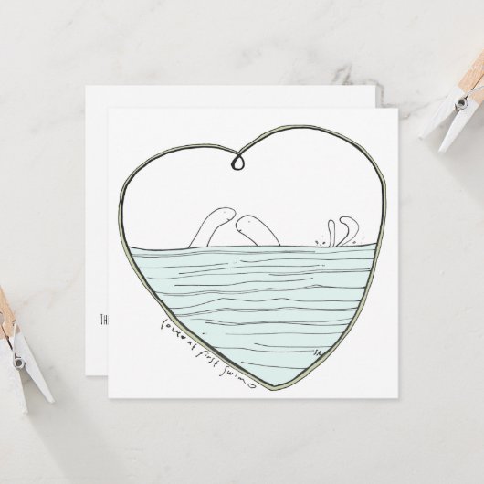 Liefhebbers bij eerste duik (xox) kaart (Voorkant / Achterkant in situ)