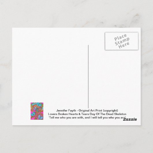 Liefhebbers gebroken harten & tranen Dag van de Do Briefkaart (Achterkant)