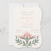 Liefhebbers in het paradijs Bruiloft Kaart (Voorkant)