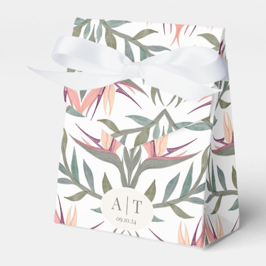 Liefhebbers in Paradise Favor Box Bedankdoosjes (Voorkant Zijde)