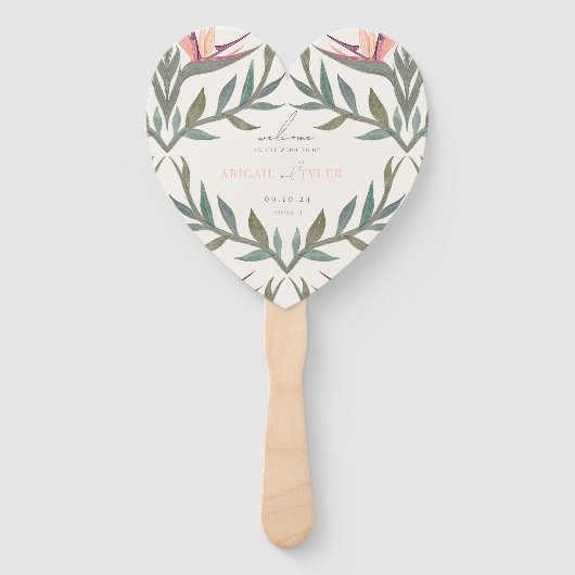 Liefhebbers in Paradise Heart Handwaaier (Voorkant)