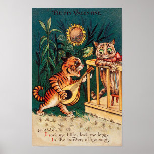Liefhebbers Kat Valentijn, Louis Wain Poster