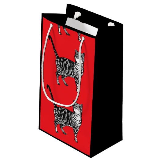 Liefhebbers katten rode tabby kat dier huisdier ca klein cadeauzakje (Achterkant Gekanteld)