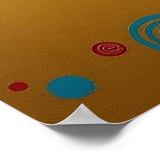 Liefhebbers kussen in gouden en schitterende kleur poster (Hoek)