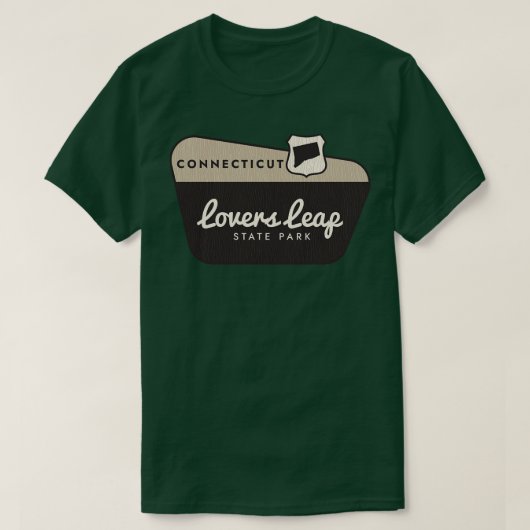 Liefhebbers Leap State Park Connecticut Welkomstbo T-shirt (Design voorkant)