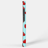 liefhebbers Rode harspatroon op Blue Custom Monogr Samsung Galaxy Hoesje (Rechterkant)