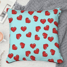 Liefhebbers rood hart patroon op Teal Blauw