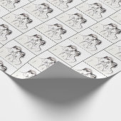 Liefhebbers schetsen op wit cadeaupapier (Hoek)