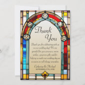 Liefhebbers Tarot Glas in lood stijl Europese brui Bedankkaart (Achterkant)